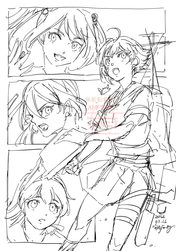 ぼーっとラフを描いてる時が一番たのしいなぁ 