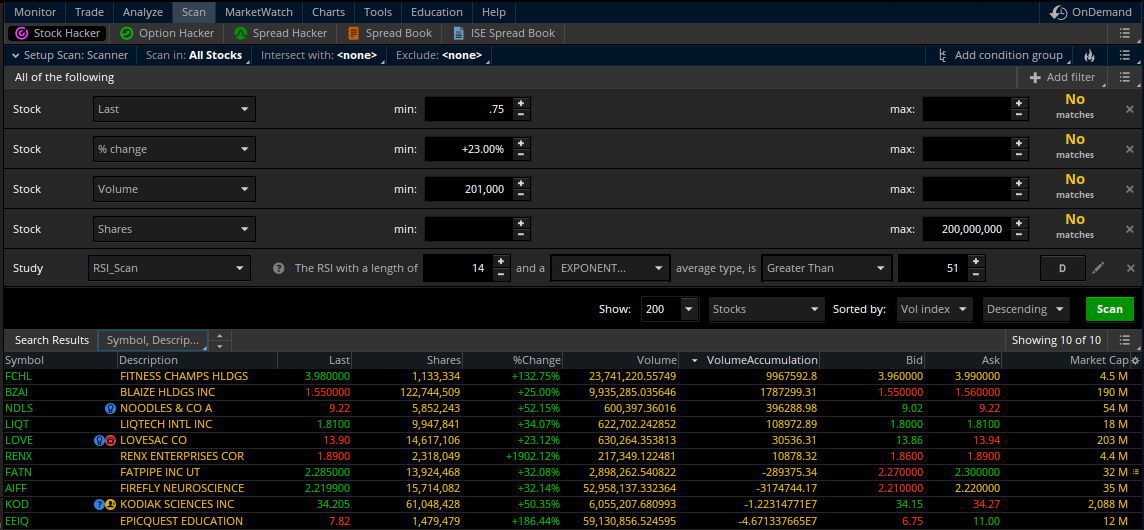 randylus's tweet image. #Scanner #StocksToWatch #VolAcc, H&amp;gt;L
