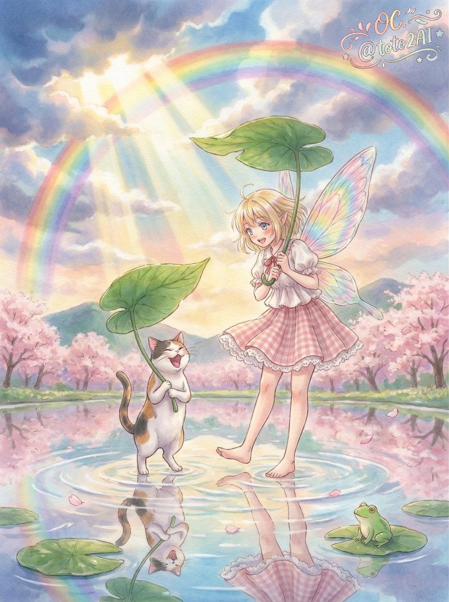 もみじ🍁妖精と三毛猫🎨 tweet media