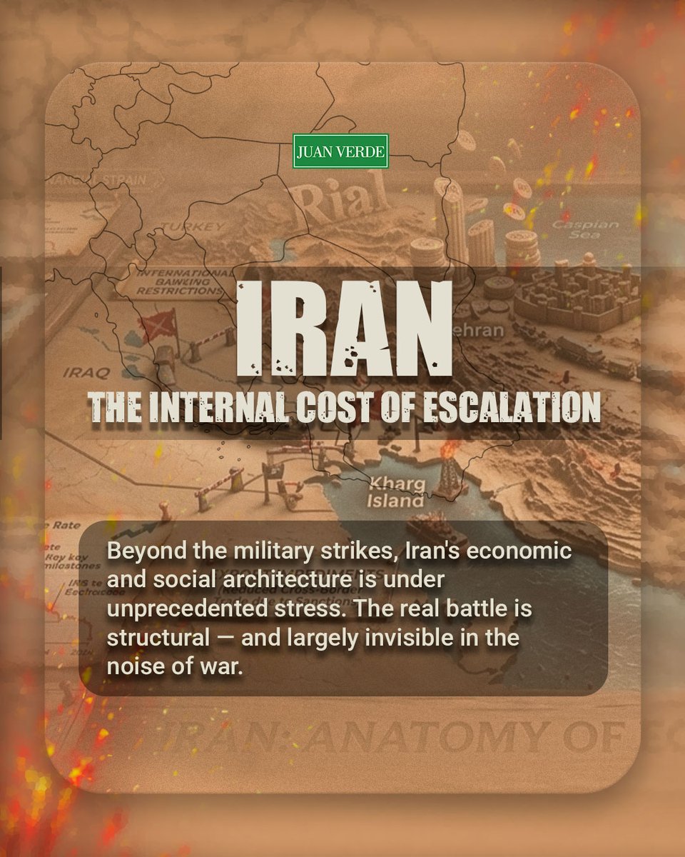 juanverde's tweet photo. Regional stability depends on how Iran manages its internal resilience in the face of international isolation. My analysis centers on the structural indicators that the noise of war consistently obscures https://t.co/ezqNBXBSFQ