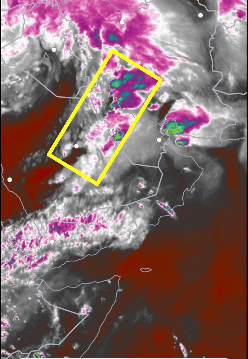 Al_Batinah1's tweet photo. بداية استدارة محور #منخفض_المسرات الاقوى وخلال الساعات القليلة القادمة ..
⛈️سوف يقدح بخلايا ثقيلة على مسطح الخليج العربي في مشهد نادر عند تحركه إلى الشرق. ترقبوها بحول الله وقوته.. https://t.co/16wuwwKLiQ