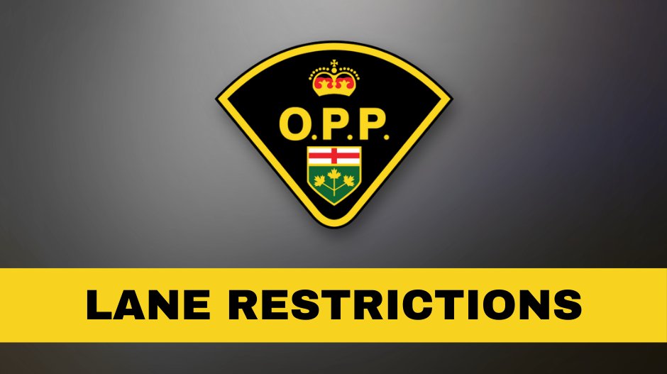LANE RESTRICTIONS: Two westbound lanes of #Hwy401 near Brock Street in ...