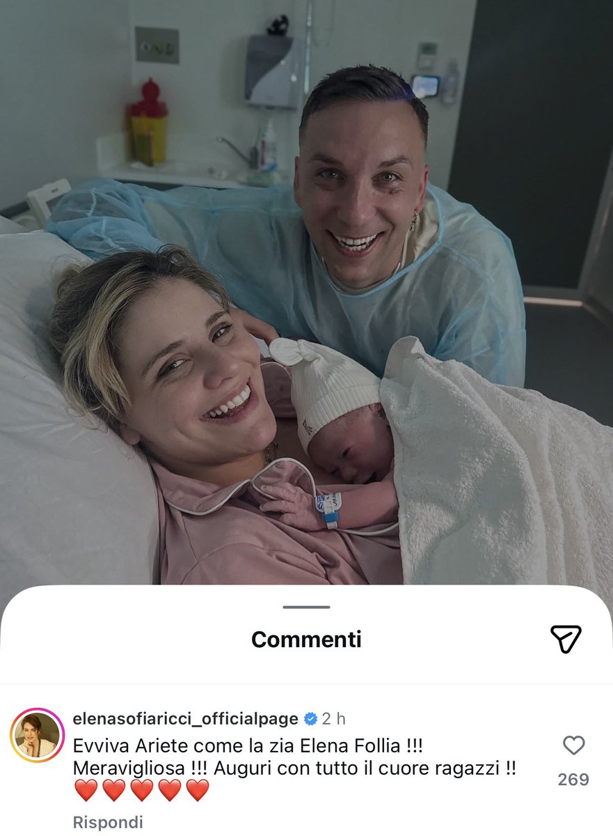 per me sono questi due commenti di Elena Sofia Ricci e Valeria Fabrizi per la nascita della bimba di Arianna e Briga 🤧🤧🤧