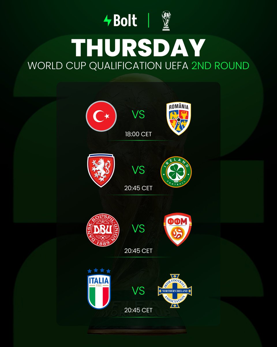 World Cup qualifiers today 🌍

Plenty of action on the board 👀
Time to lock in your picks ⚡
