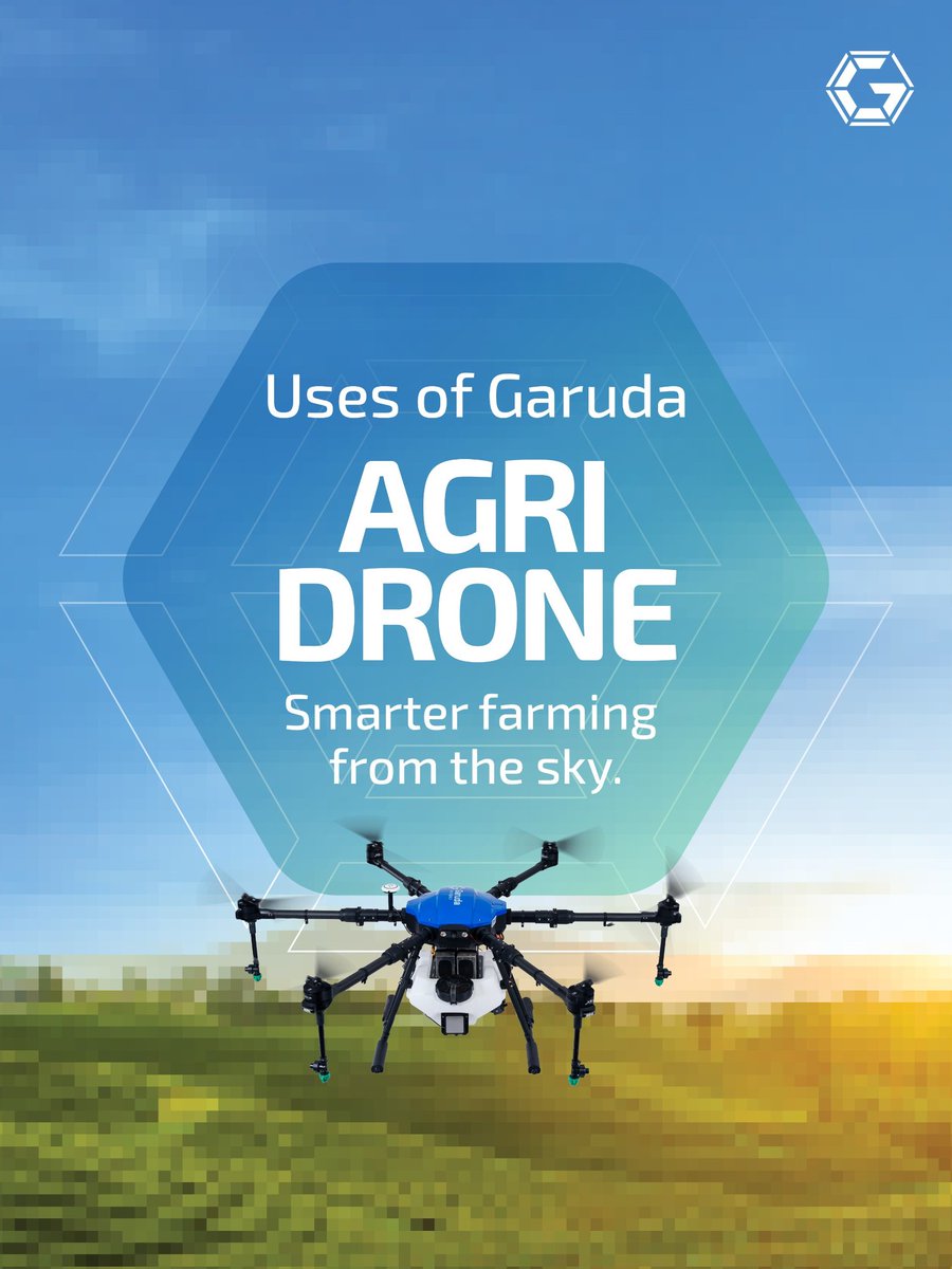 garuda_india's tweet image. Smarter farming starts from the sky.

From precision crop spraying to real-time field insights, Garuda Aerospace is helping farmers do more, faster, and safer. Because today, better yields come from better decisions.

#GarudaAerospace #AgriDrone #SmartFarming