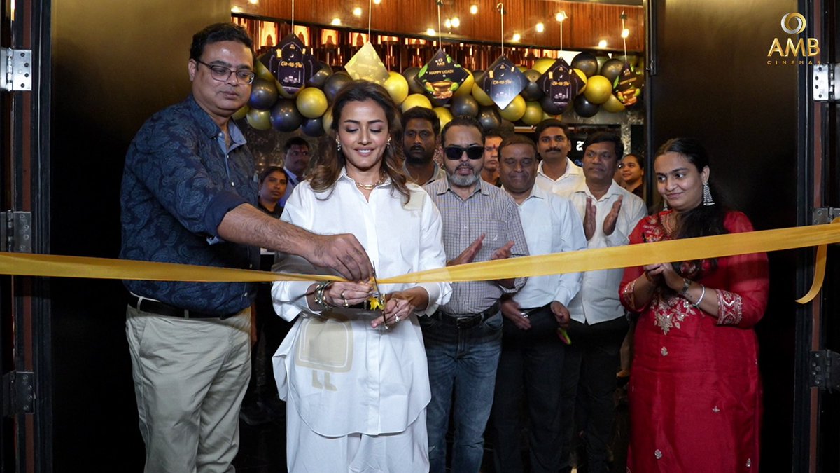 amb_cinemas's tweet photo. Honoured to have #NamrataShirodkar grace the launch of #HDRbyBarco, now elevating Screen 1 at #AMBHyderabad ✨
@BarcoCinema #HighDynamicRange #VisualExcellence #AMBCinemas https://t.co/YK4ldxcgEf