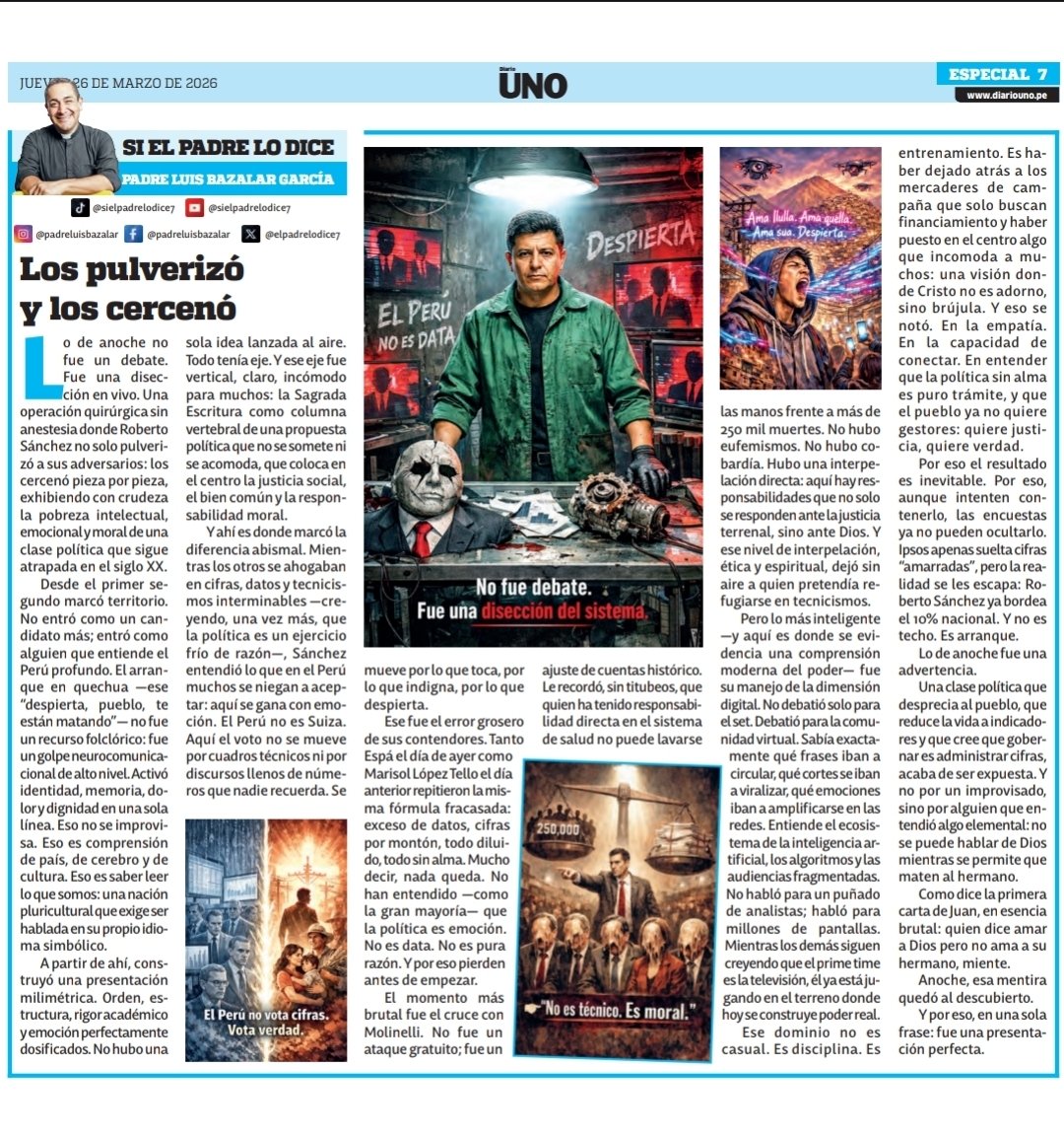 Padre Luis A. Bazalar Garcia tweet media