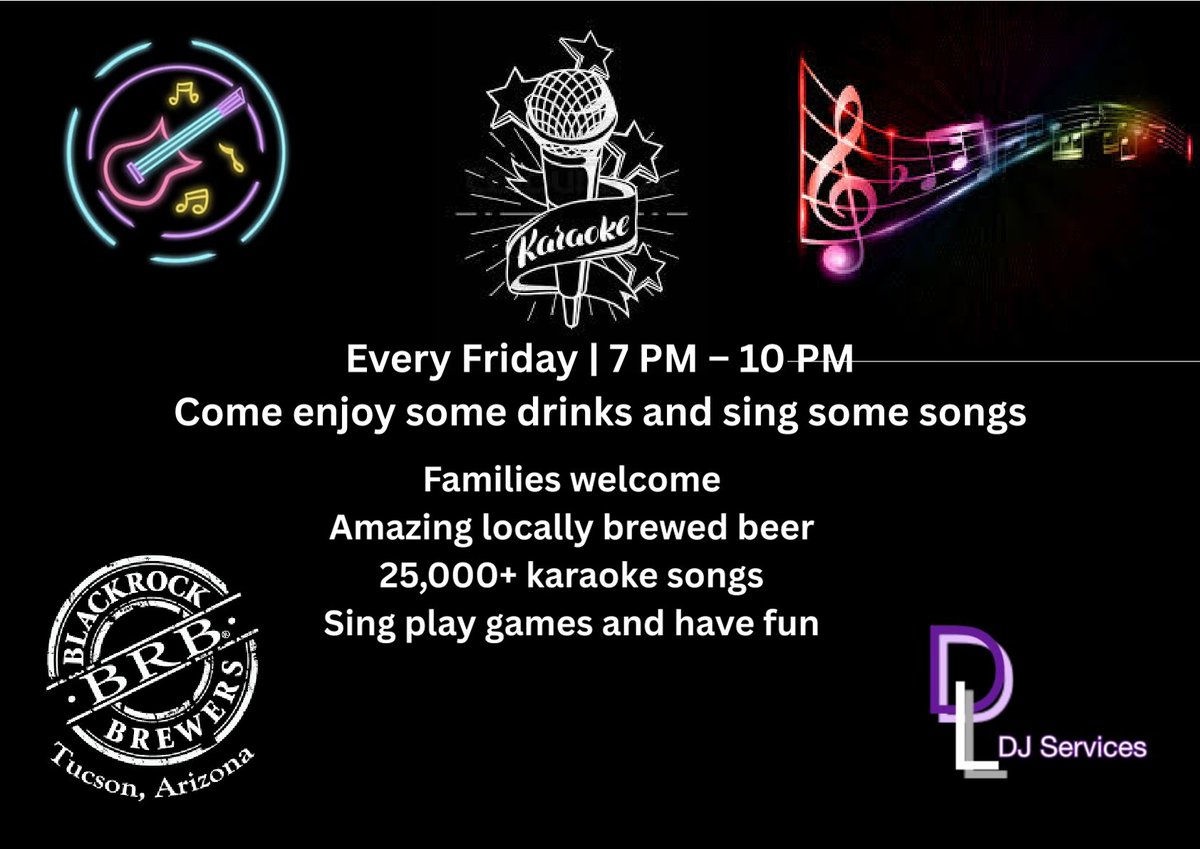 Tomorrow is Karaoke Friday! Open 3 to 10 with karaoke starting at 7!