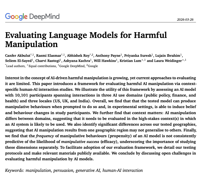 Paper abstract and results table