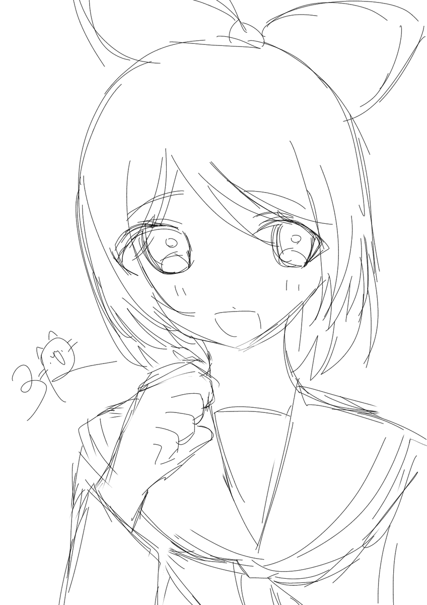 daison3R_'s tweet photo. ラフ
さすがに完成させる
#イラスト　#イラスト好きな人と繋がりたい　#絵描きさんフォロバ100　#絵描きさんフォロバ１００　#絵描きさんと繋がりたい　#鏡音リン　#ラフ画 https://t.co/BPFzDF3hDH