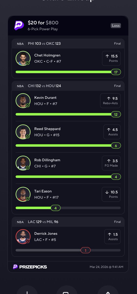 lukehed23's tweet photo. @pickfinderapp Been on an absolute heater the past 5 days. 22/24 props hit $80 into $1535. 1 assist from Derrick Jones and Ingrams worst game this year away from a full sweep. 👏 https://t.co/5Ugu3JXXPG