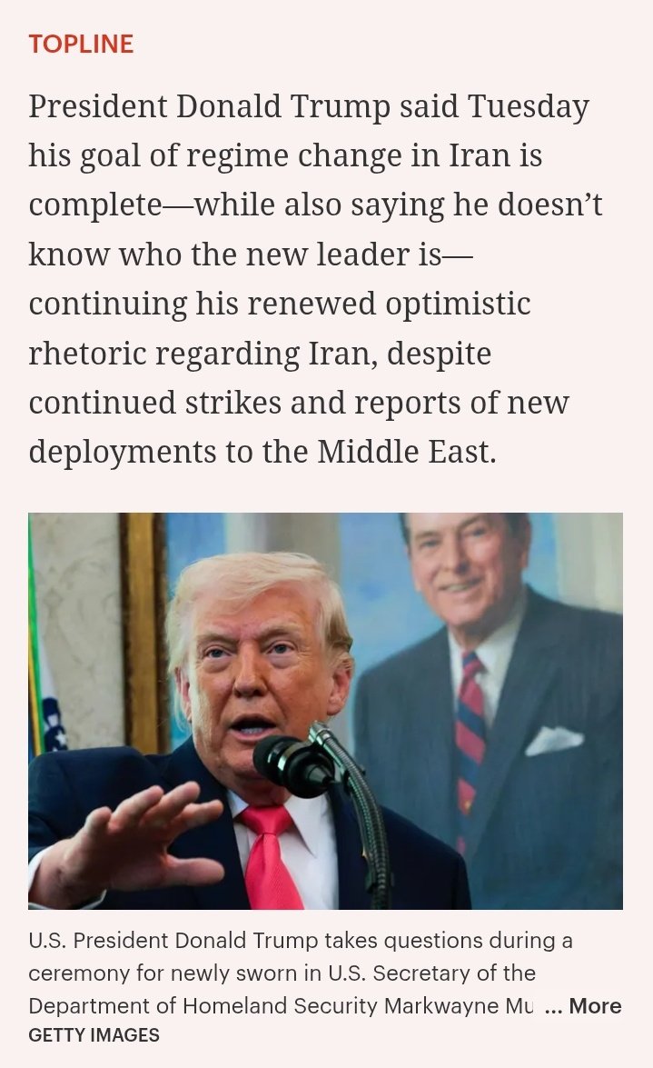 zaidi65989's tweet photo. @Realneo101 @PahlaviReza Not @realDonaldTrump
He thinks regime change is complete 🤣 https://t.co/occGEkNdek
