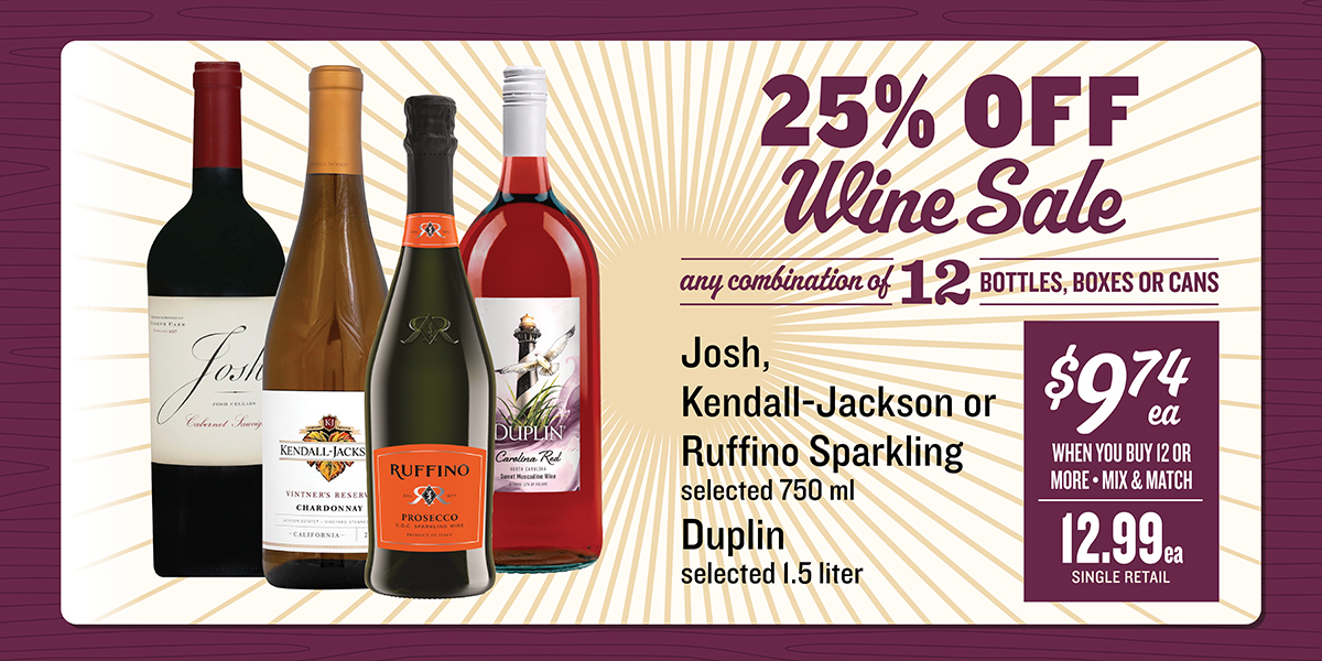 LowesFoods's tweet image. 🍷Our big stock-up wine sale is back! Just in time for holiday hosting—take 25% off any combination of 12 bottles, boxes, or cans and be ready for every gathering. 🐰bit.ly/484YWUe

#winesale #hosting #easterdinner #easterhosting