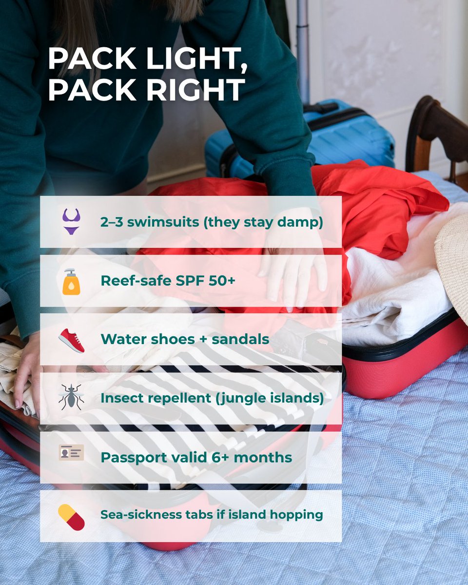 EverywhereBuddy's tweet photo. Save this 🌴 Your Caribbean trip checklist is here.
From the best time to fly in, to what's actually worth eating, to hopping between islands like a local — we've packed everything into 7 slides.

#CaribbeanTravel #IslandHopping #TravelChecklist #CaribbeanVacation #TravelTips https://t.co/h1wwV6j6gm