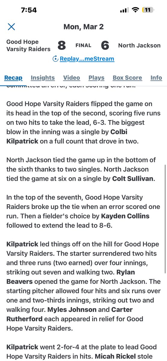 CKKilpatrick2's tweet photo. Proud of my team and pushing myself through challenges for better outcomes. It’s all God’s timing. I love this game and thankful to play everyday.
#colbikilpatrick
#BaseballSeason #senioryear #rhp @BUncommitted @OnDeckTN @Juco_Spotlight @JucoRouteHQ https://t.co/5h2HdlLFwp