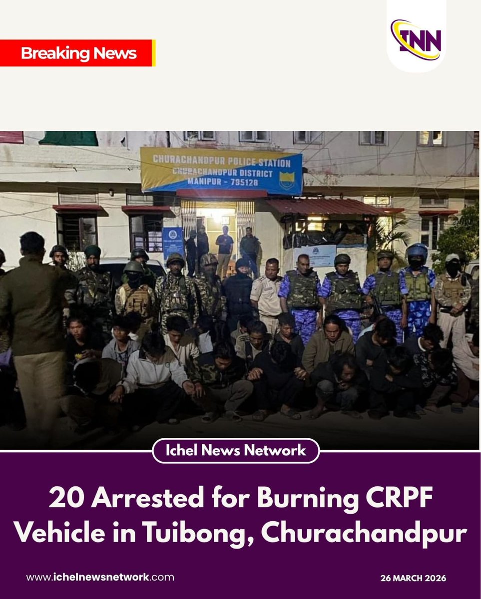 That's great.
So you CAN find out and arrest people who have committed crimes, IF YOU WANT TO ! Under 24 hours no less.

When do you plan to arrest the murderers and arsonists !? It's been 3 years.
<a href="/manipur_police/">Manipur Police</a> 

#Manipur