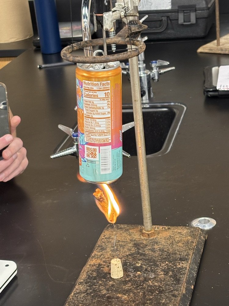 elmwood322's tweet photo. Adv Chem using simple calorimeters to determine the calorie content of various Cheetos. Original, Flaming Hot, Puffs. https://t.co/uqXi8rdifn