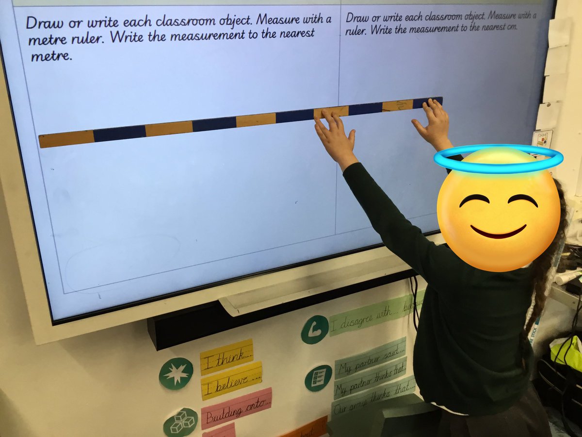 BentleyWestWS2's tweet photo. Year 2 have had a fantastic time in maths this afternoon. They have been practicing their measuring skills using metre rulers. They even measured their teachers. Well done Year 2. #BWmaths https://t.co/750FThIaNt