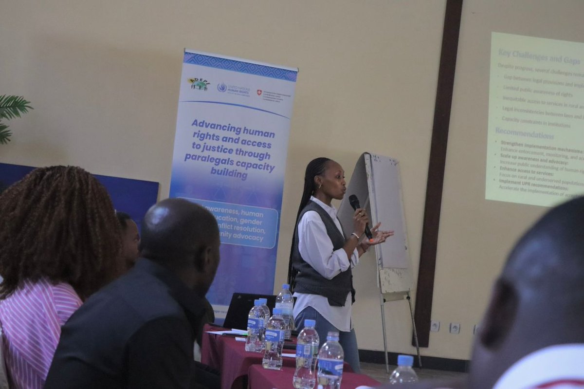 LegalAid_Rwanda's tweet photo. Happening in Rubavu! Our team has just concluded a 2-day training for community-based paralegals of our member organization @adepe_rwanda under the theme “Strengthening Community Paralegals to Advance Human Rights.”

The training aimed to strengthen their capacity to advance access to justice by reinforcing their understanding of their roles and responsibilities, alongside key principles of professional conduct, ethics, and confidentiality in paralegal practice, as well as practical skills in mediation to support the effective handling of disputes at the community level.

Furthermore, the sessions provided updates on human rights frameworks in Rwanda, as well as key thematic areas including gender-based violence, child protection, and disability inclusion, while also strengthening paralegals’ capacity to document cases, navigate referral pathways, and conduct legal education. These efforts were designed to ensure that paralegals are adequately equipped to respond to the realities they encounter in the communities they serve.