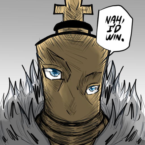 When I finished episode 8 of TADC, the first thing I thought of was doing this, I couldn't resist.
  Nah, I'd win.

#TADC #digitalcircus #kinger