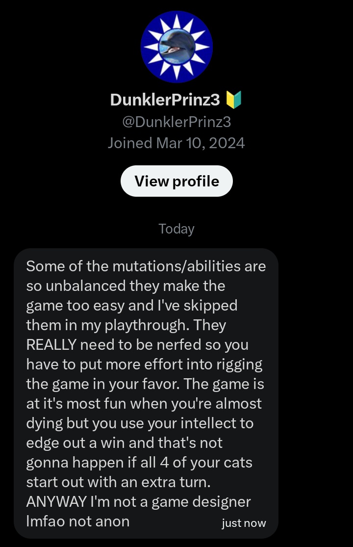 Mewgenics Takes & Confessions tweet media