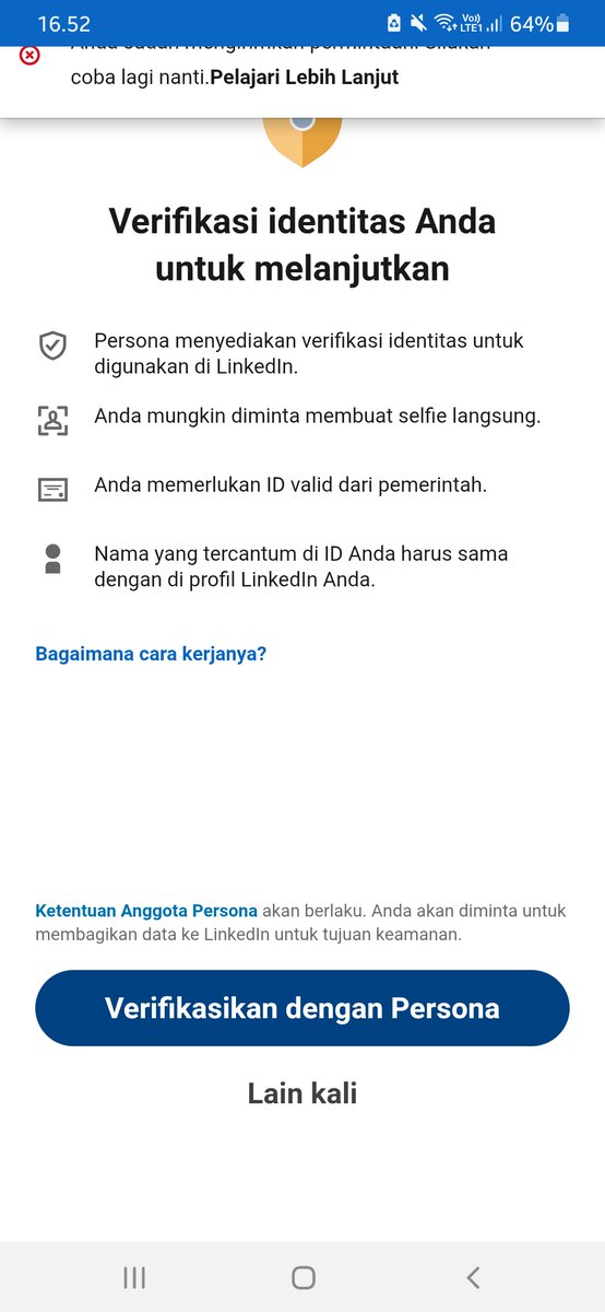 web3features's tweet photo. @LinkedInHelp @LinkedIn hello please help, i can't verify my account https://t.co/pdYzcDZLnL