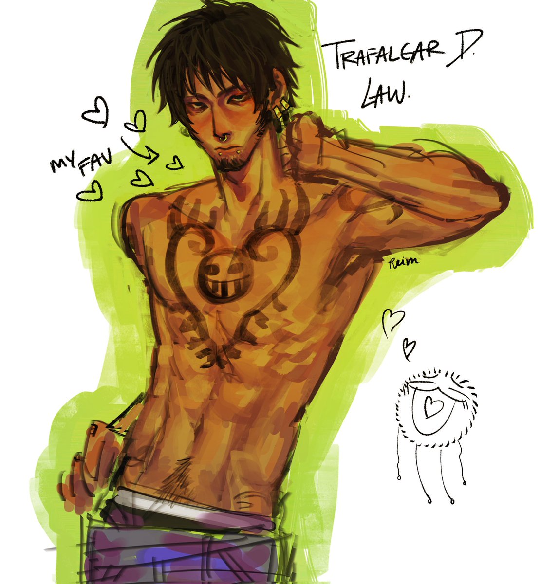 reimurru's tweet photo. ahhhh #trafalgarlaw #ONEPIECE #fanart #art #digitalart #rkgk https://t.co/zTNy7GH75x