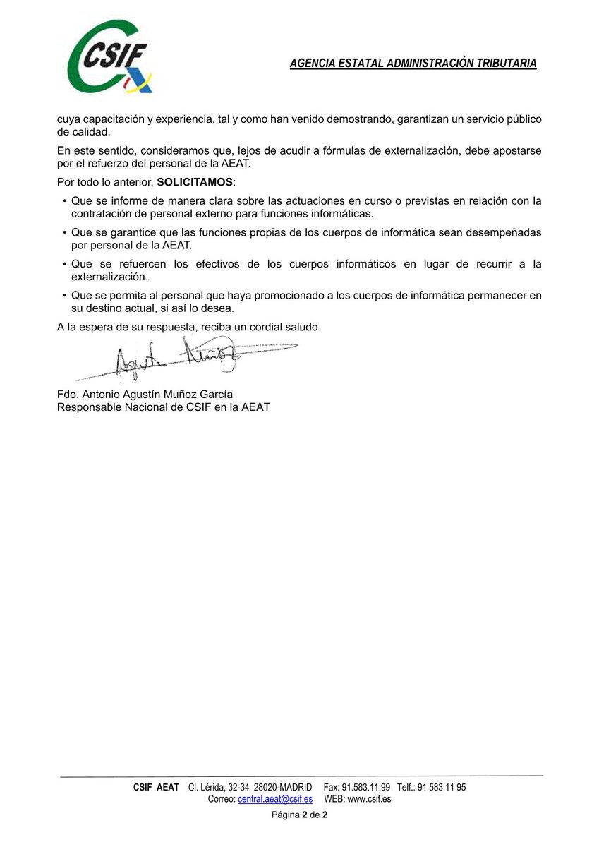 CSIF AEAT tweet media