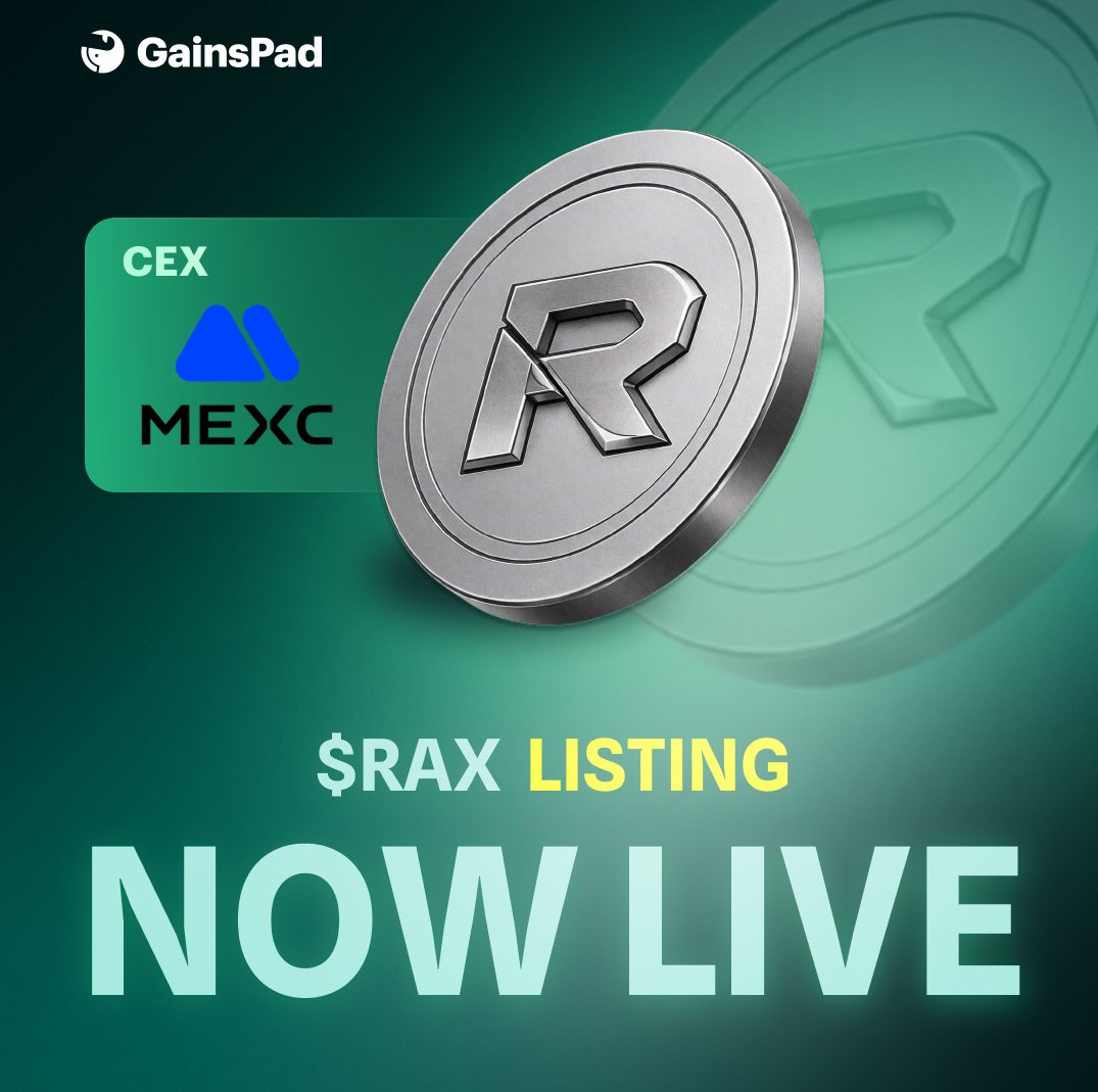 GainsAssociates's tweet photo. GAINS-backed @raxprotocol is now available for trading! 🚀🔥

💎 Pair: RAX/USDT
📈 Trading Link:
MEXC - https://t.co/S6D1F0Uqi2

📜 Contract Address (Base)
0x3051a5e7AB247eBF2baa7Af9e3B574b344B175E3