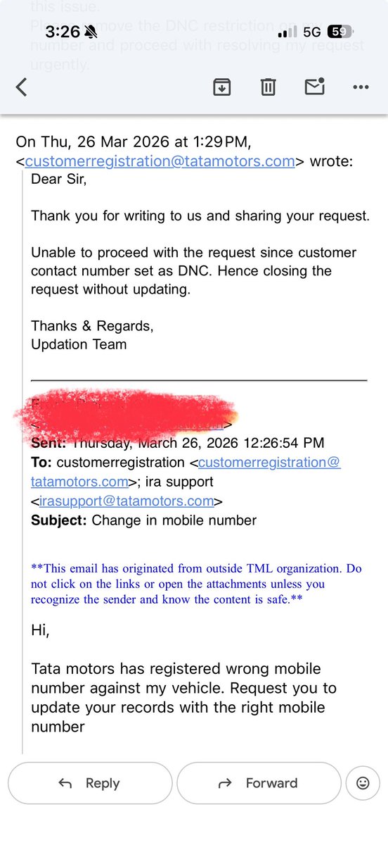 prateek994's tweet photo. @Tataev Now I’m told my request is closed because my number is marked as DNC?!

I am explicitly authorizing Tata EV to contact me. Please remove the DNC flag and resolve my issue immediately.

Account still not activated + wrong mobile number linked.

Very poor experience.

@Tataev https://t.co/H5cp9jOxdr