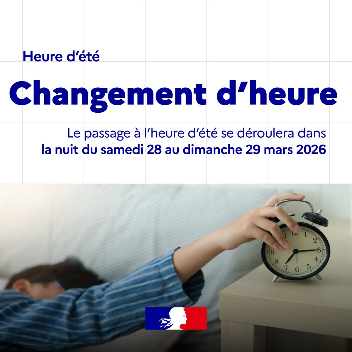 Image de Préfet Nouvelle-Aquitaine et Gironde - #ChangementDHeure ⏰ | Le passage à l'heure d'été aura lieu cette nuit : à 2 heures du matin, il sera