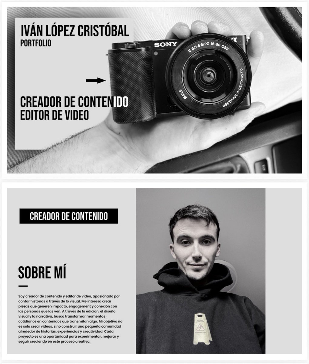 ivannnich's tweet photo. Este es mi humilde portfolio. Edición de video, creación de contenido, diseño… Si conoces a alguien que quiera trabajar conmigo ya sabes 🏄🏻‍♂️ https://t.co/yHopANpbZa