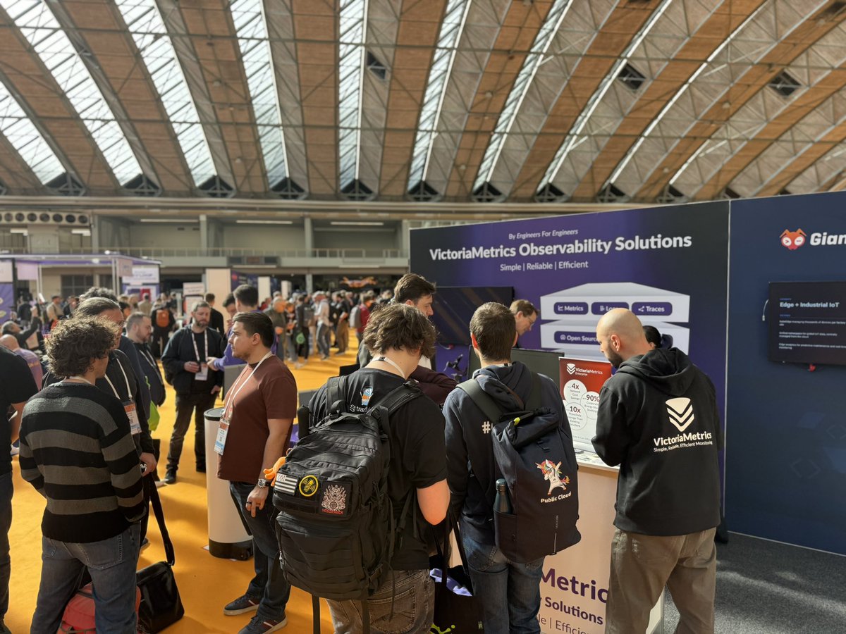 VictoriaMetrics's tweet image. Final day at @CloudNativeFdn #KubeCon is here 🚀

If you haven’t stopped by yet, now’s your chance 👇

Swing by booth #780, grab some swag 🎁 and chat with us about
#Metrics 📊 #Logs 🧾 #Traces 🔍

We’re here until 2PM, don’t miss it!

#KubeCon #CloudNative #Observability