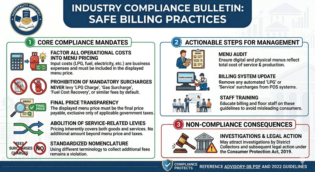valueaddedteam's tweet photo. Industry Compliance Bulletin: Standardizing Safe Billing Practices

Central Consumer Protection Authority (CCPA) has issued a critical advisory to all food service providers—including hotels, restaurants, industrial canteens, and hospital canteens https://t.co/OGMdzymlKi