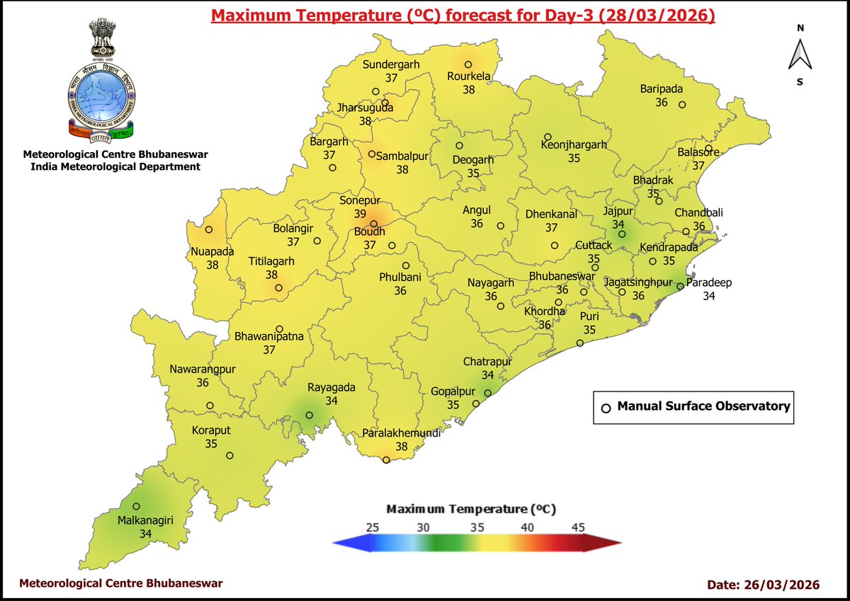 Meteorological Centre, Bhubaneswar tweet media