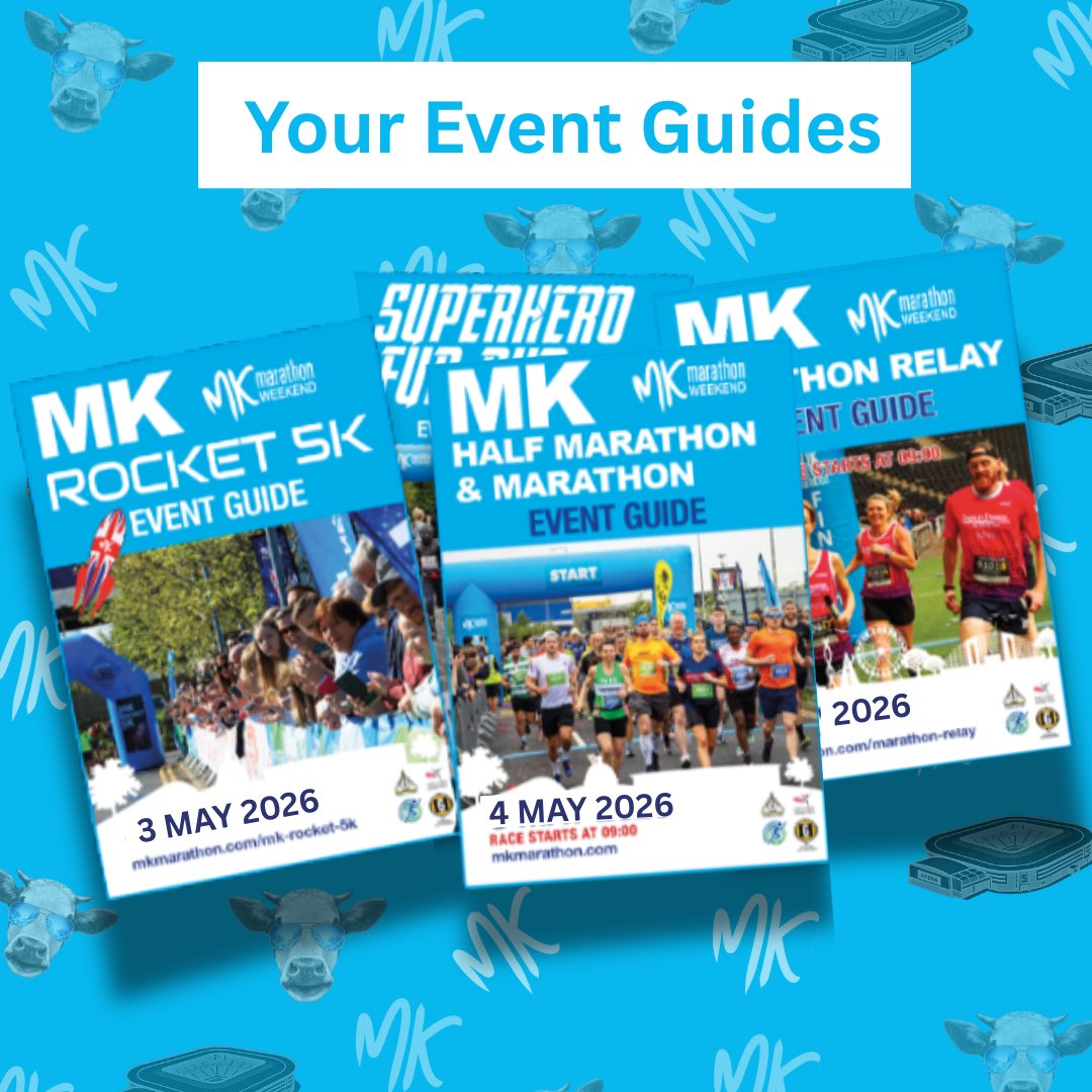 mk_marathon's tweet photo. 📘 Your Event Guides Are Now Available

🗺 Course maps
📍 Start &amp; finish locations
🎫 Bib number collection information
⏰ key timings and event details
🎁 partner offers and useful race tips

Everything you need is inside- https://t.co/X2WT6mwIeh https://t.co/GzIIFeFzPa