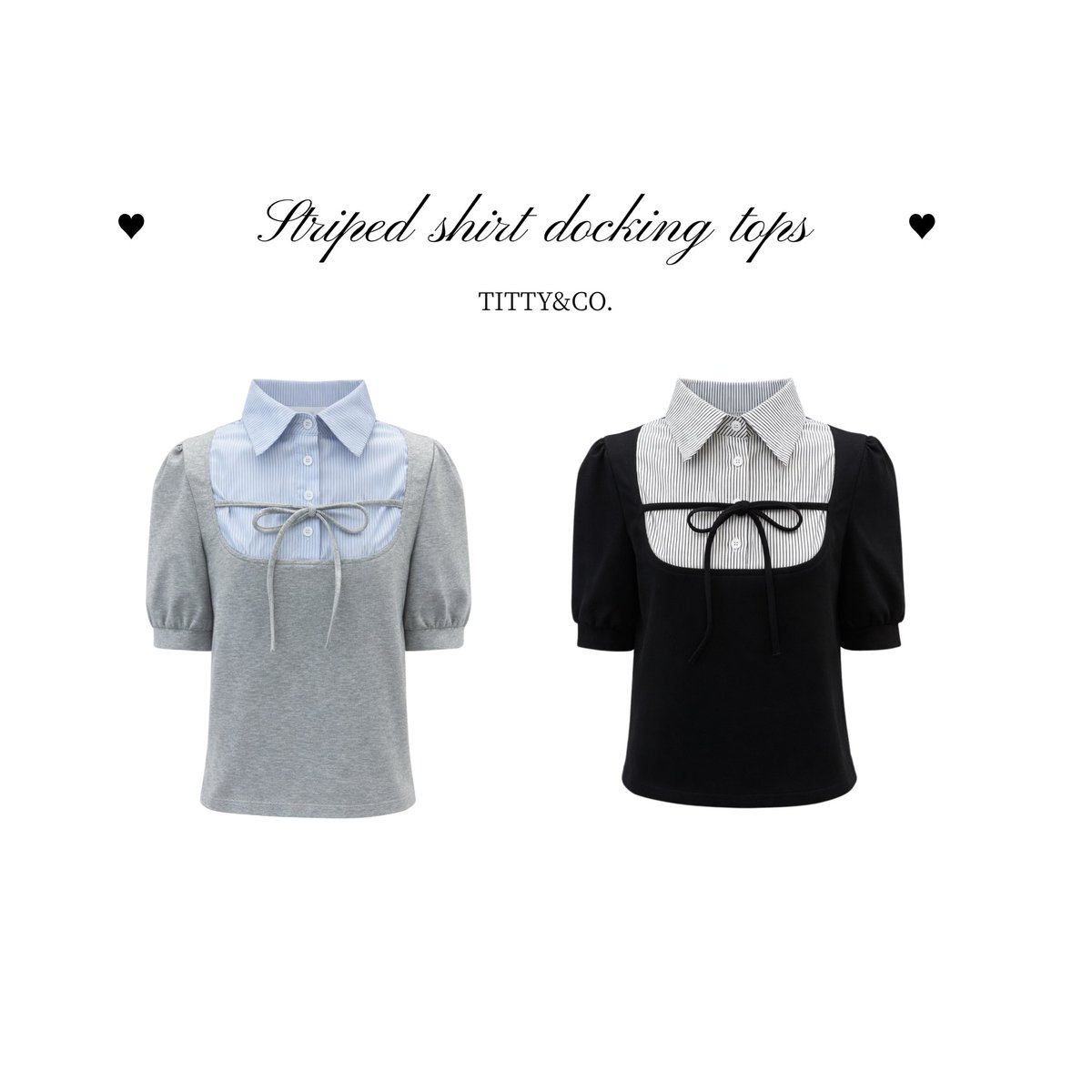 TITTY&CO. 2026 Spring Collection? ♥ストライプシャツドッキング 