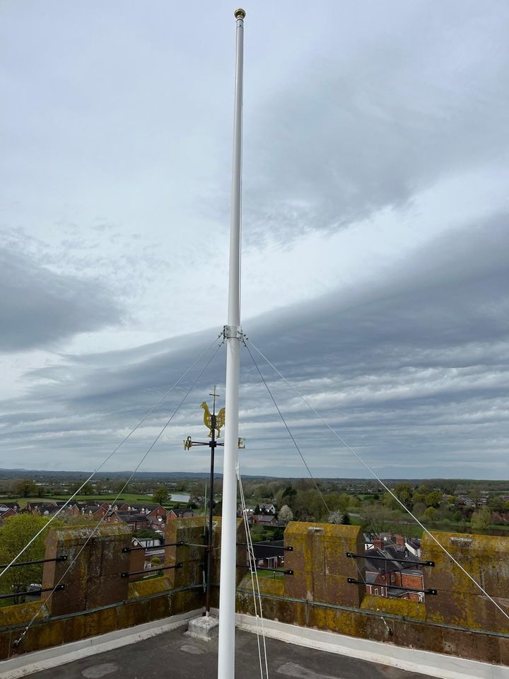 Unitedflags's tweet image. United Flags are specialists in the refurbishment and installation of flagpoles on church towers and listed buildings.  St Chads in Wrexham is one of the latest to benefit from an extra heavy duty flagpole and installation. unitedflags.co.uk
#unitedflags #flagpoles