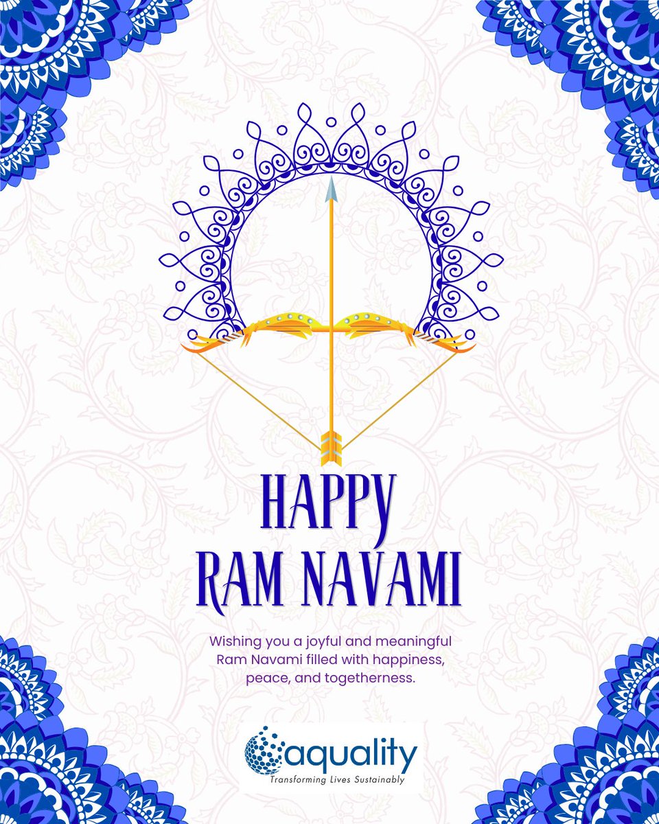 WaterAquality's tweet photo. @WaterAquality extends warm greetings on Ram Navami. Wishing you and loved ones day filled with joy, positivity, and celebration.
#RamNavami #HappyRamNavami #RamNavami2026 #FestivalOfFaith #IndianFestivals #CelebrationOfTradition #CulturalHeritage #FestiveGreetings #JoyAndHarmony https://t.co/huGD61kwsn
