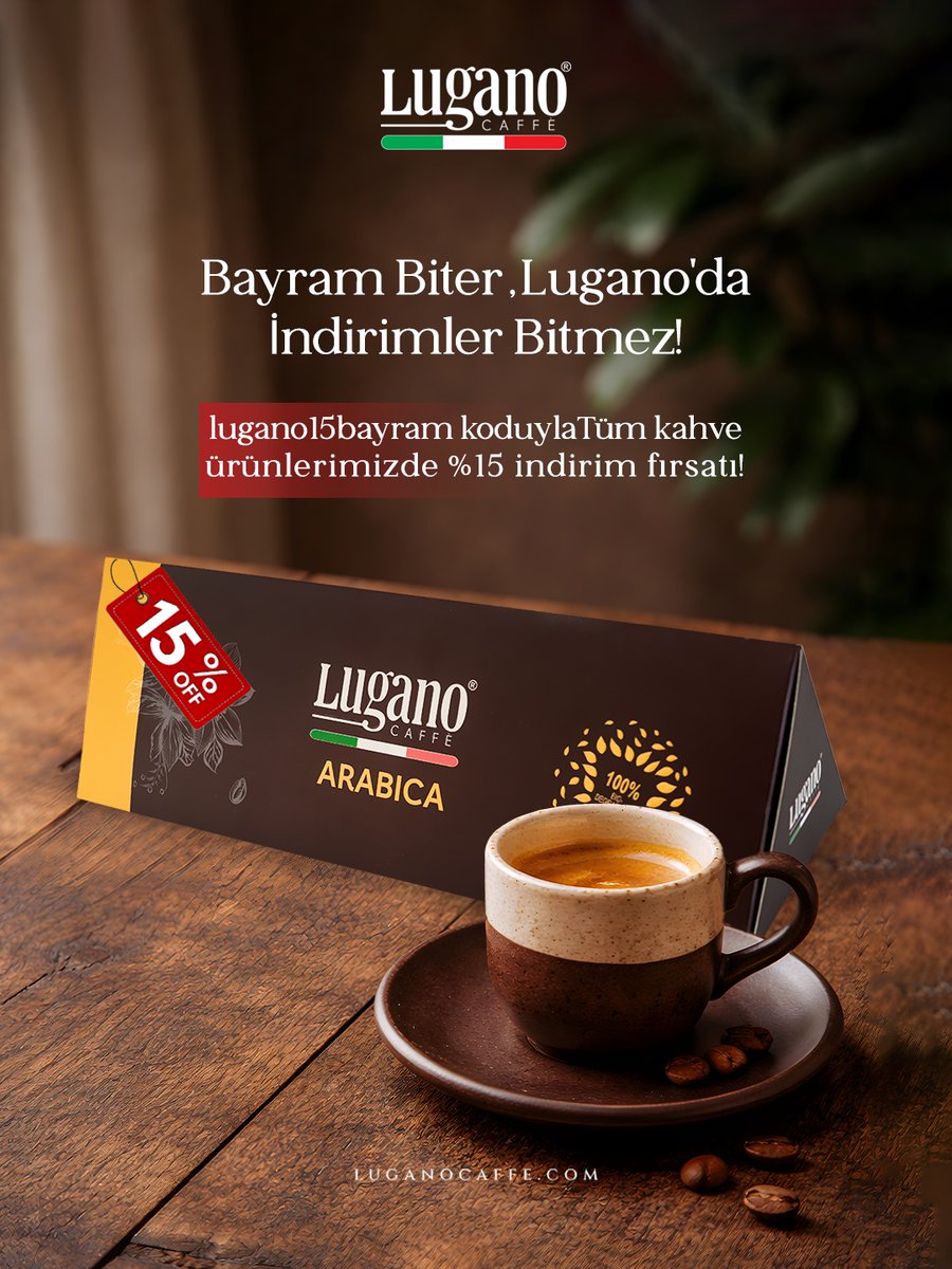 Luganocaffetr's tweet photo. Bayram bitti, Lugano Caffè indirimleri sürüyor!
Tüm kahvelerde %15 indirim 🎉
Kod: lugano15bayram
Son tarih: 10/04/2026
Kaçırma ☕

#LuganoCaffè #İndirim #Kahve #Espresso https://t.co/qcmSIv4Kem