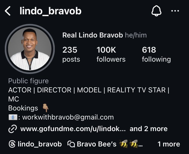 RilLifeMonaLisa's tweet photo. The last man standing just clocked 100k followers on instagram 💃🏾🔥🔥🔥🐝
#BRAVOB 
#BBMzansiS6 https://t.co/70n11jL4JJ
