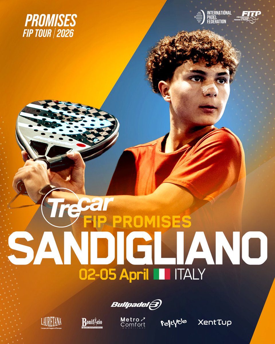 padelfip's tweet photo. Italy, here we come! 🛩️🤩

Sandigliano has become a regular stop on the Promises Circuit, where Italy’s top talents compete against one another

🔥 The future takes to the pitch. Don’t miss it.

#FIPPromisesTreCarSandigliano #FIPPromisesTour #PadelFIP https://t.co/h2hAlI01MQ