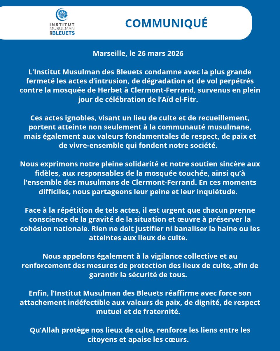 Institut Musulman des Bleuets tweet media