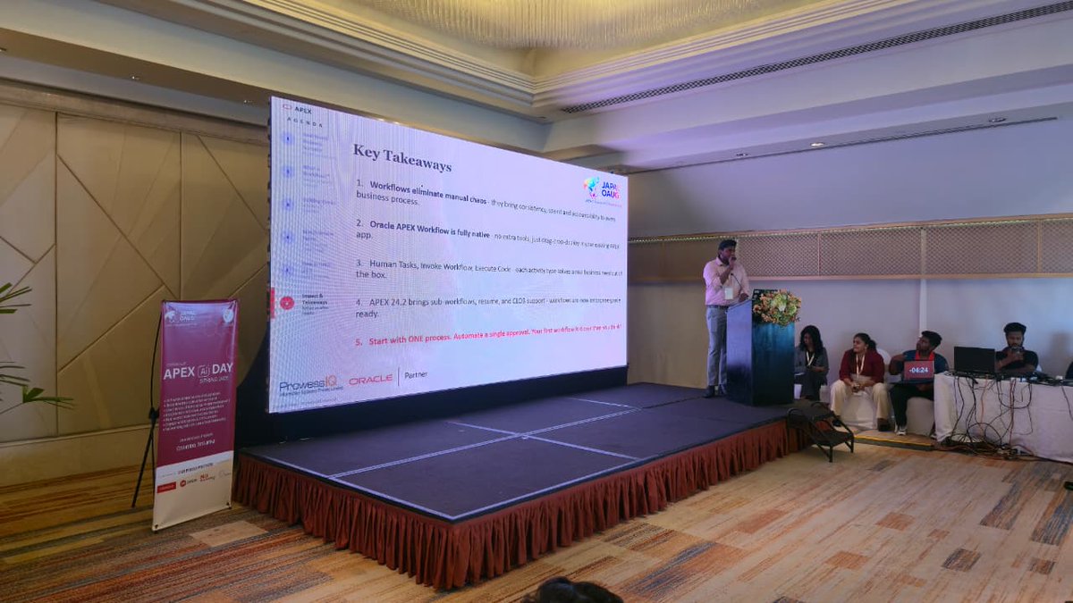 JAPAC_OAUG's tweet photo. “Streamlining Business Processes with Oracle APEX Workflows” by Niwin Nicho 🚀

Simplifying and optimizing processes with APEX workflows.

#Oracle #OrclAPEX #OracleACE #OracleCloud #OracleDatabase #JAPACOAUG #SLOUG #INOAUG #OCI #Colombo #Srilanka #LowCode #GenAI #AI https://t.co/JTJtYQMtmu