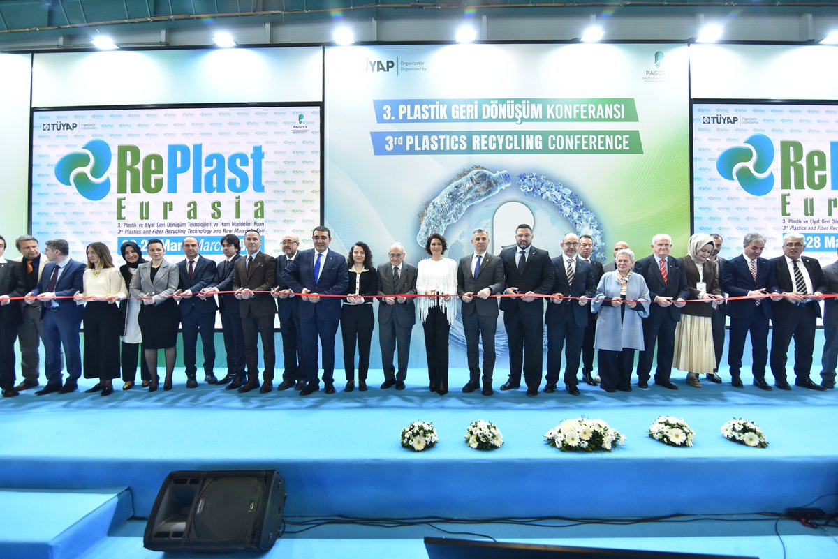 PAGEV1989's tweet photo. 3. RePlast Eurasia Plastik ve Elyaf Geri Dönüşüm Teknolojileri ve Ham Maddeleri Fuarı’nın açılışı gerçekleştirildi. https://t.co/Ur1g4i6Bae