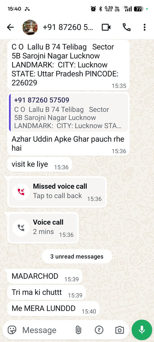 azharu703's tweet photo. Khud ko @poonawallafinco ka employee bta rha hai aur galiya and dhamikia de rha haai khud ko #lucknow ka mafia bta rha hai 
@Uppolice @UPPViralCheck @UPPCLLKO @112UttarPradesh 
@dgpup https://t.co/gfPDjMh9Qf