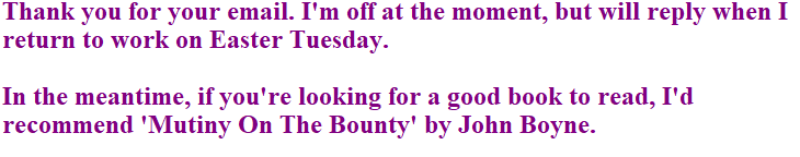 Starting a new tradition whenever I go on holiday. Ensures that even when I'm not working, I'm still contributing to team morale.