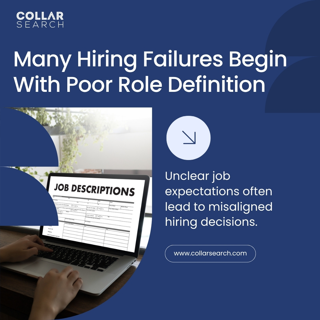 CollarSearch's tweet photo. Many hiring challenges start at the very beginning of the process.

When roles aren’t clearly defined, candidates and hiring managers interpret expectations differently.

#HiringStrategy #RoleClarity #TalentManagement #RecruitmentExcellence #CollarSearch https://t.co/UV3t8KHA1z