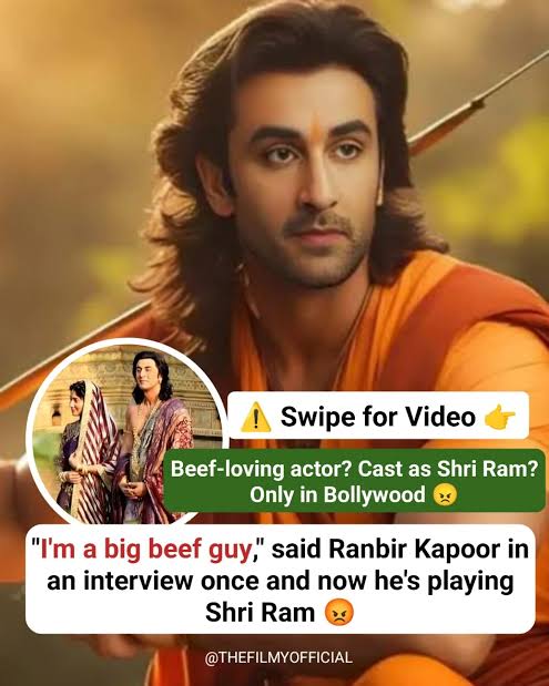 N0tRocky's tweet photo. A big beef fan playing the role of Shri Ram - I would never watch this kind of movie. #RanbirKapoor

And yes, Bollywood movies have often pushed narratives against Sanatan sentiments. 
This movie might not represent a pure portrayal of the Ramayana.
Happy Ram Navami
#Ramayana #Dhurandhar2‌