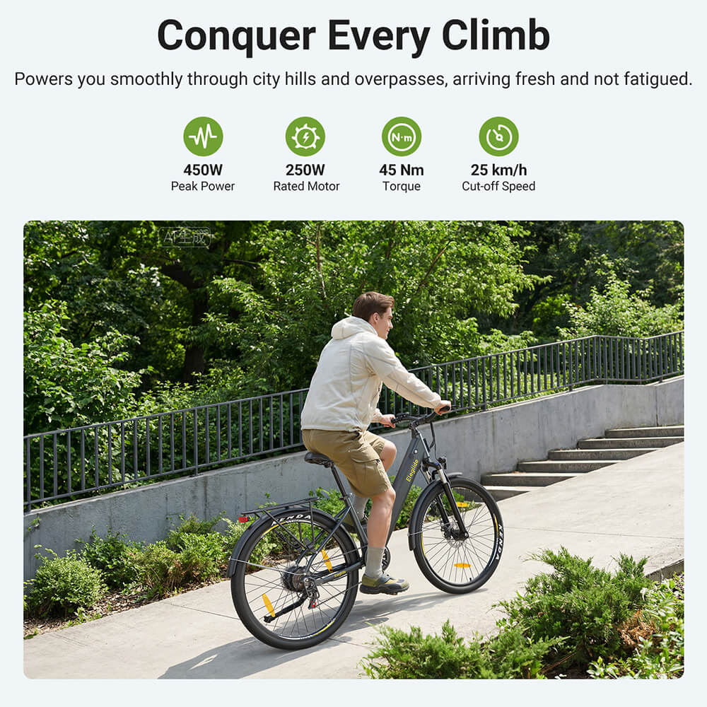 🚴‍♀️ 𝐄𝐥𝐞𝐠𝐥𝐢𝐝𝐞 𝐓𝟏 𝐒𝐓 — Master Every Daily Journey

⚡ 250W motor &amp; 45Nm torque 
🔋  Up to 100km range
🛠️ 80mm lockable suspension
⚙️ Shimano 7-speed 
📊 1.8" LCD display
🧳 120kg load capacity 

Hop on. Ride further. Explore more. 🌿
#eleglide #eleglidet1st #bikelife